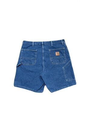 Vintage Carhartt Carpenter Shorts B28 DST Denim Workwear Size 40 7.5” Big Patch